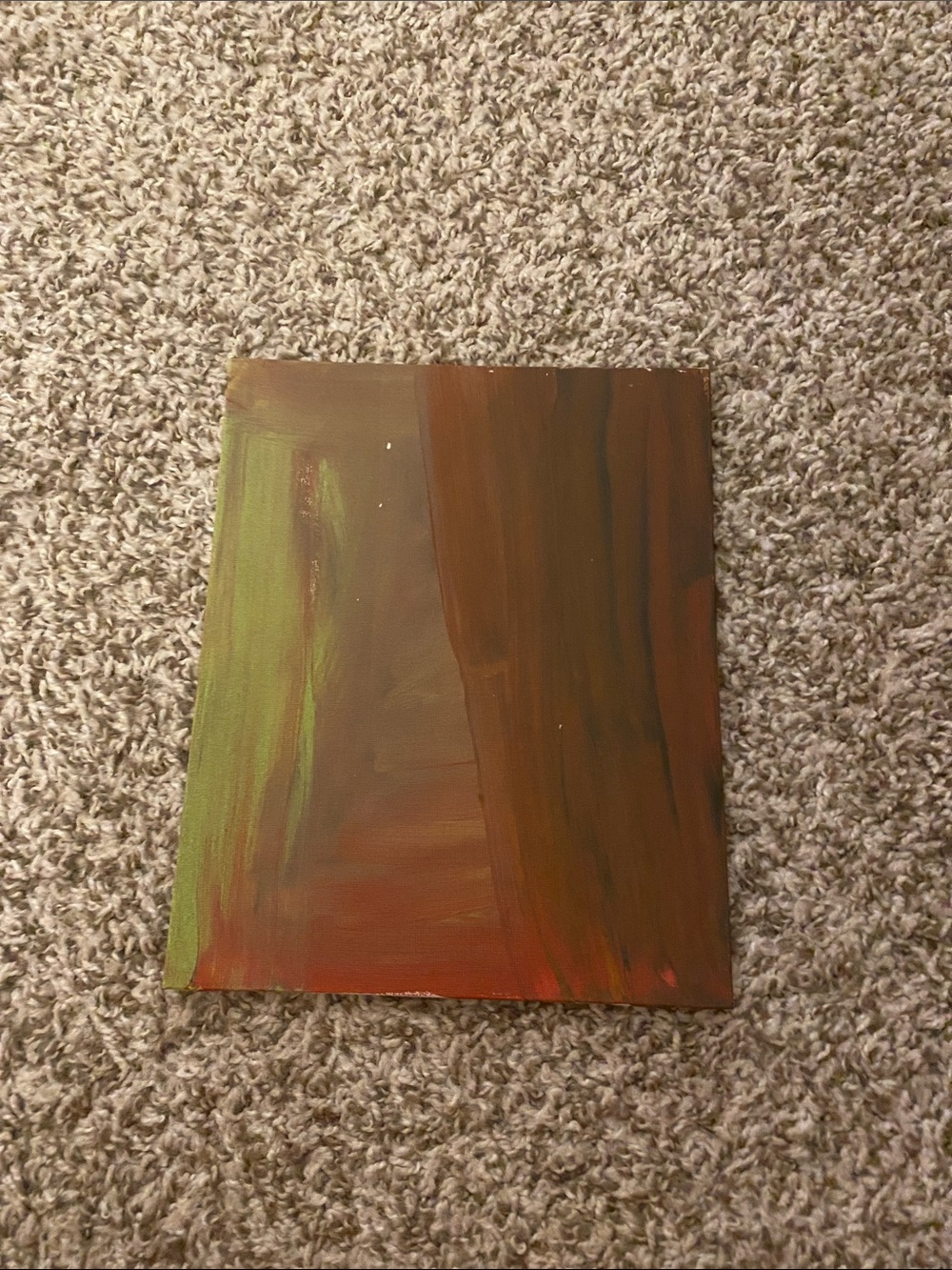Original Home Art Wall Painting in Brown and Green